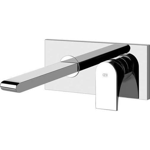 Gessi, Badarmatur, Emporio Via Solferino Fertigmontageset Einhebelmischer Waschtisch, fester Auslauf, für Unterp