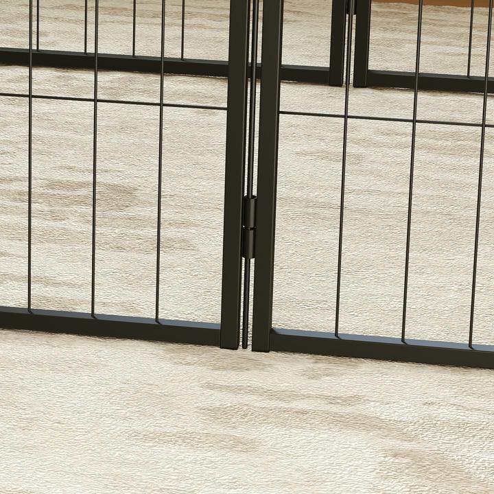 Immagine prodotto PawHut Welpenauslauf Stahl Schwarz (Gabbia per cani)