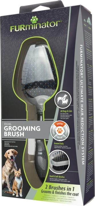 Produktbild FURminator Dual-Pflegebürste (Katze, Hund)