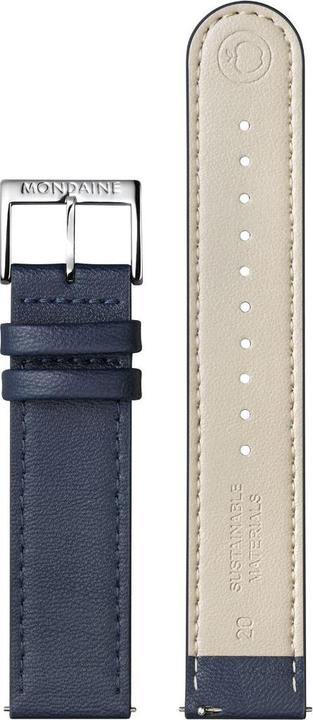Image du produit Mondaine Doppio Set Blaues Veganes Apfelleder, 41 mm (Montre analogique, 41 mm)