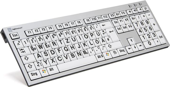 Produktbild Logickeyboard LKB-LPRNTBW-AJPU-DE USB QWERTZ Deutsch Multi Tastatur (DE, Kabelgebunden)