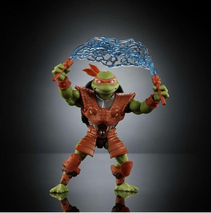 Produktbild Mattel MOTU x TMNT: Turtles of Grayskull Actionfigur Michelangelo 14 cm