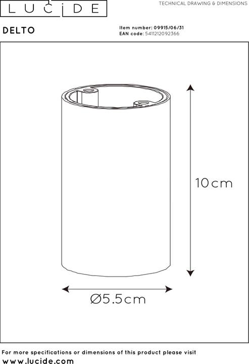 Image du produit Lucide Delto (320 lm, GU10)