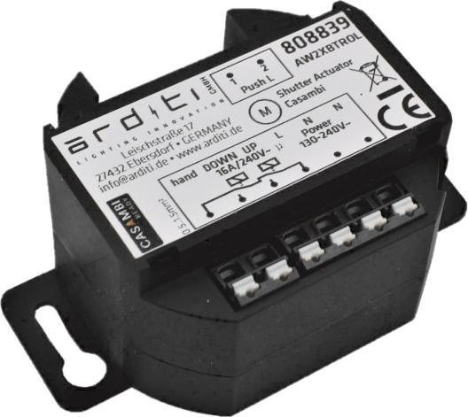 Actual product image Arditi Casambi Rollladensteuerung 808839 UP-Schaltaktor für 2 externe Taster