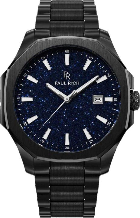 Immagine prodotto Paul Rich PR-46700 Herrenuhr Mercer Aventurine Black Blue 40,5 mm 5ATM (Orologio da polso analogico)