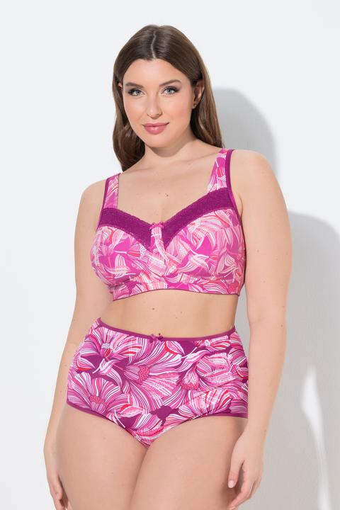 Actual product image Ulla Popken Floral Relief Bra (Single pack, 85 E)