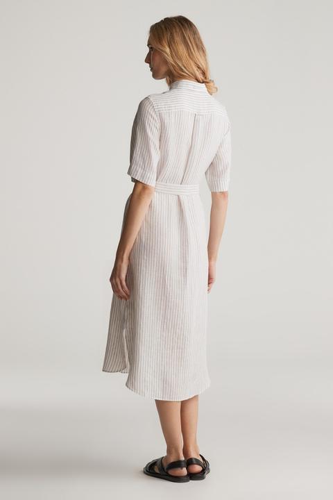 Image du produit GANT Robe Chemise en Lin à Rayures (34)