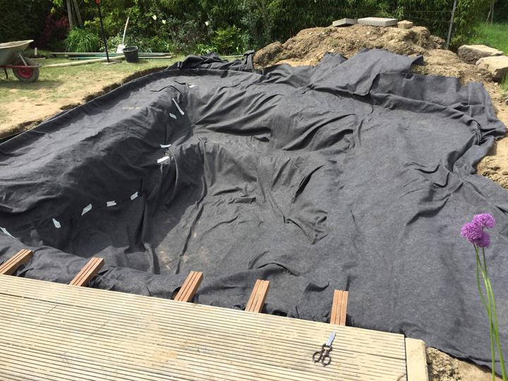 Actual product image Aquagart 32m² Teichvlies 500g Teich Schutzvlies für Teichfolie