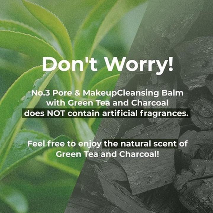 Actual product image Numbuzin No.3 Pore & Makeup Cleansing Balm with Green Tea and Charcoal (Facial cleansing wipes)