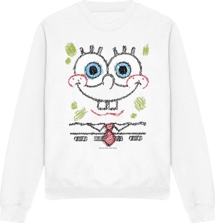 Immagine prodotto Spongebob Squarepants Felpa Sorriso a Scarabocchio Adulto Unisex (L)