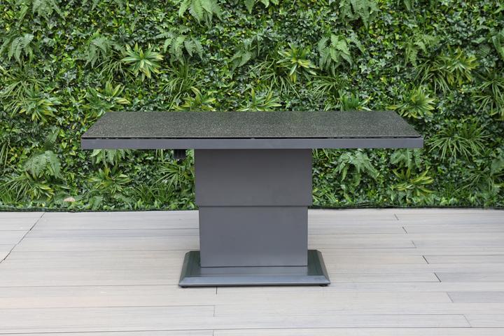 Actual product image Outdoor Living Lift table printed glass spraystone look