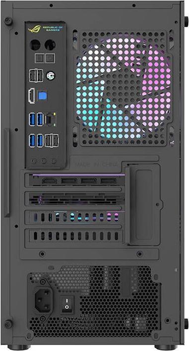 Actual product image Darkflash Tech Computer case Aigo AL390 RGB fan (black) (ITX)