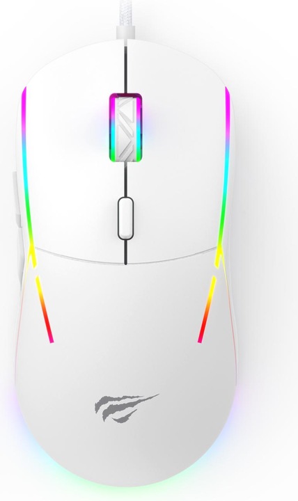 Actual product image Havit MS961 RGB Gaming Mouse 1200-12000 DPI (white) (Cable)