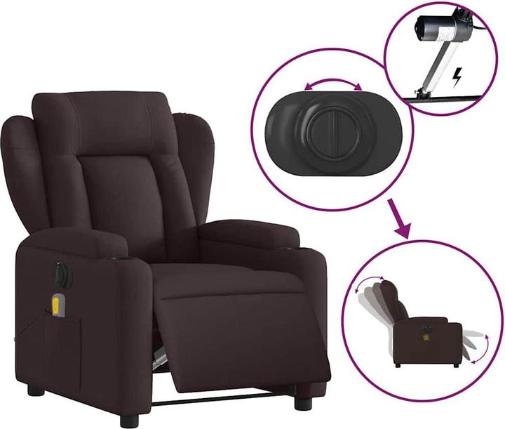 Actual product image vidaXL Massage chair electric fabric
