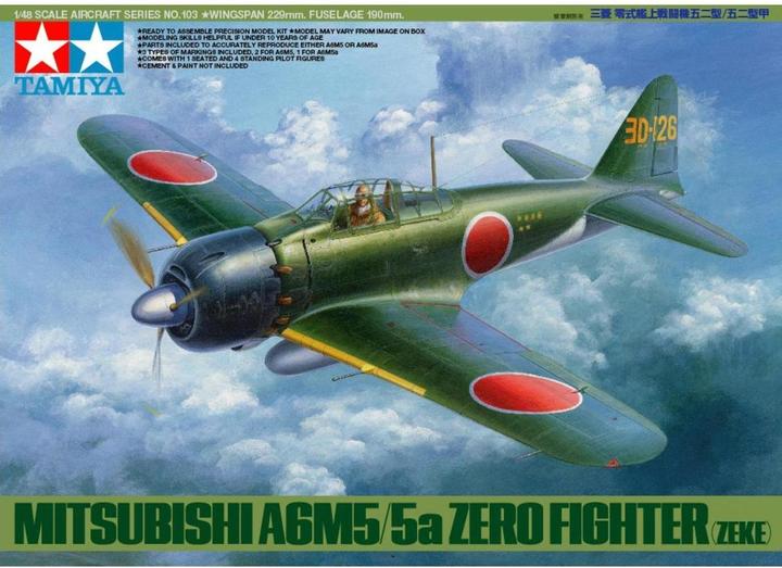 Actual product image Tamiya Mitsubishi A6M5/5a Zero Fighter (Zeke)