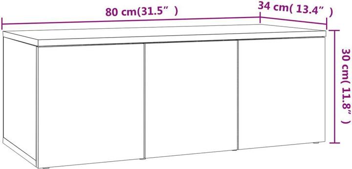 Produktbild vidaXL TV-Schrank (80 x 34 x 30 cm)