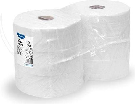 Actual product image Wimex.eu Toilet paper (tissue) 2-ply embossed white JUMBO 25cm 240m - 6 pieces (6 x)