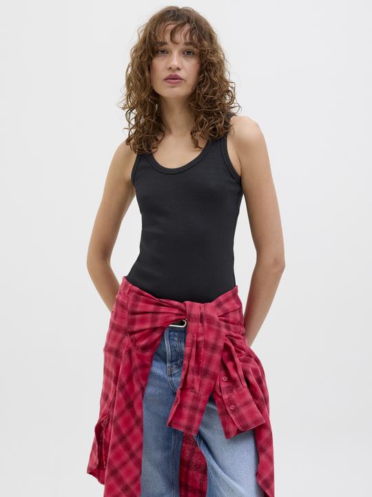 Actual product image JJXX Jxfrida Sl U-Neck Top Jrs Ln (L)