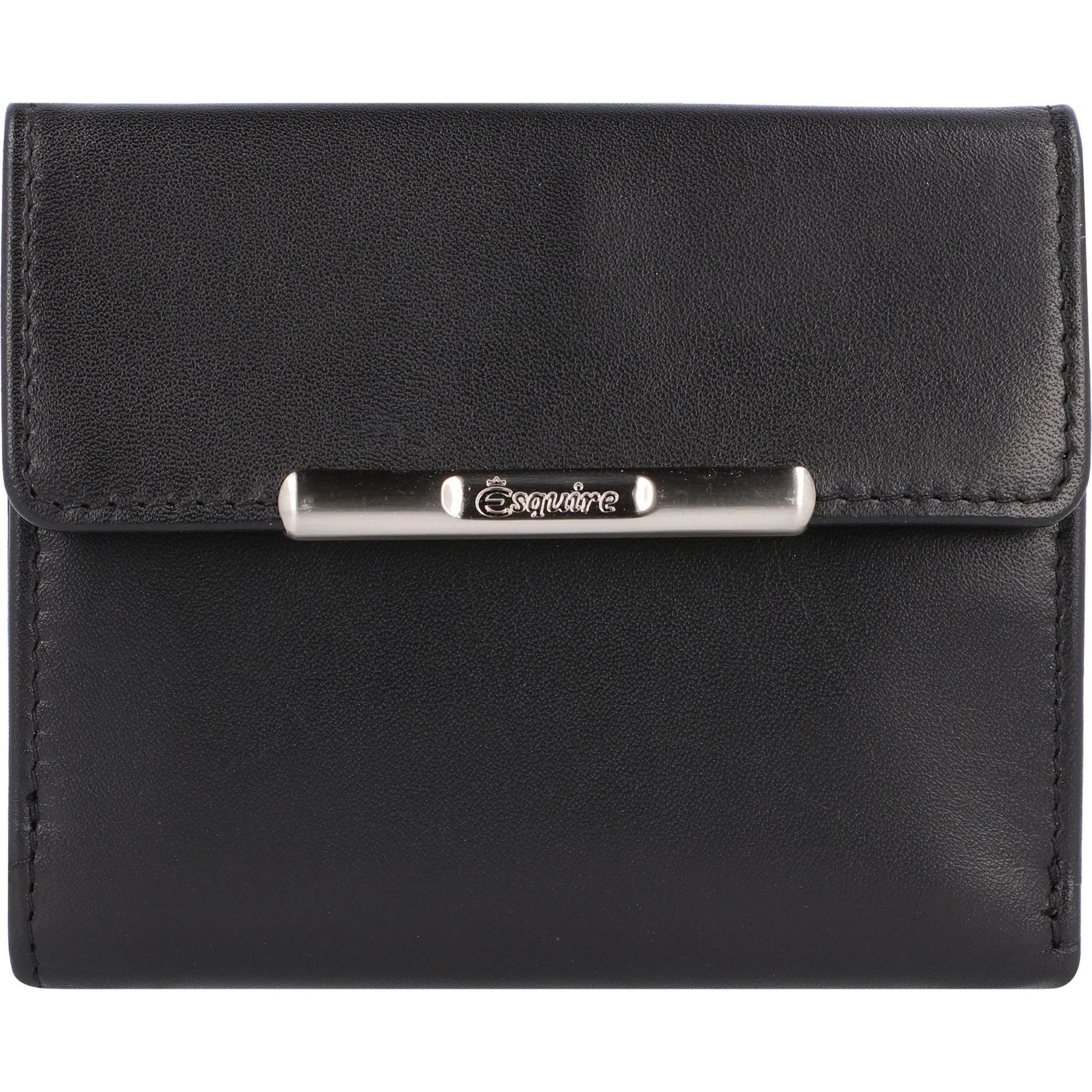 Esquire, Damen, Portemonnaie, Helena Geldbörse RFID Leder 10,5 cm, Schwarz