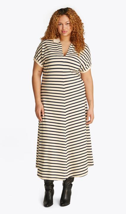 Productafbeelding Tommy Hilfiger Authentisches Lyocell-Midi-Kleid mit offenem Kragen (54)