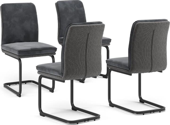 Actual product image Vicco Cantilever chair Eleganza, Anthracite, Set of 4