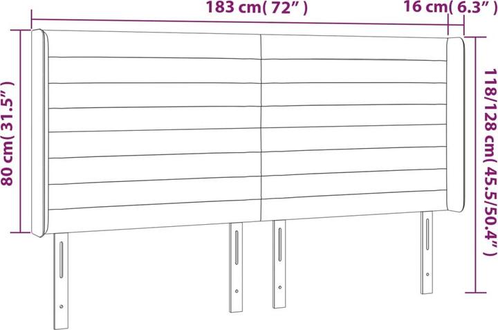 Image du produit vidaXL LED Kopfteil (183 x 16 x 128 cm)