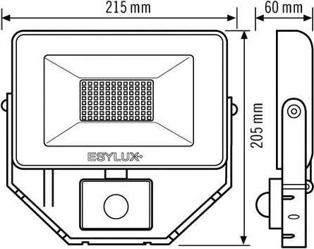 Actual product image Esylux LED spotlight with BWM BASICAFLTR3000840MDW 4000K white AFL/OFL downlight/spotlight/floodlight 401 (3000 lm, IP65)