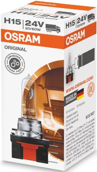 Actual product image Osram Bulb H15 24V 20/60W PGJ23T-1 (H15)