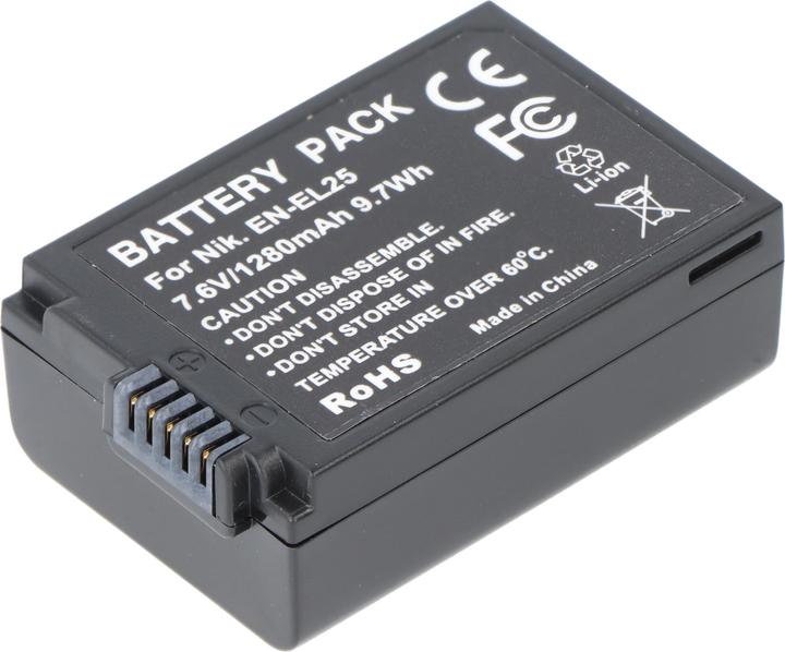 Image du produit AccuCell Batterie NIKON Z50, Z FC Type de batterie Nikon EN-EL25 (Batterie de l'appareil photo)