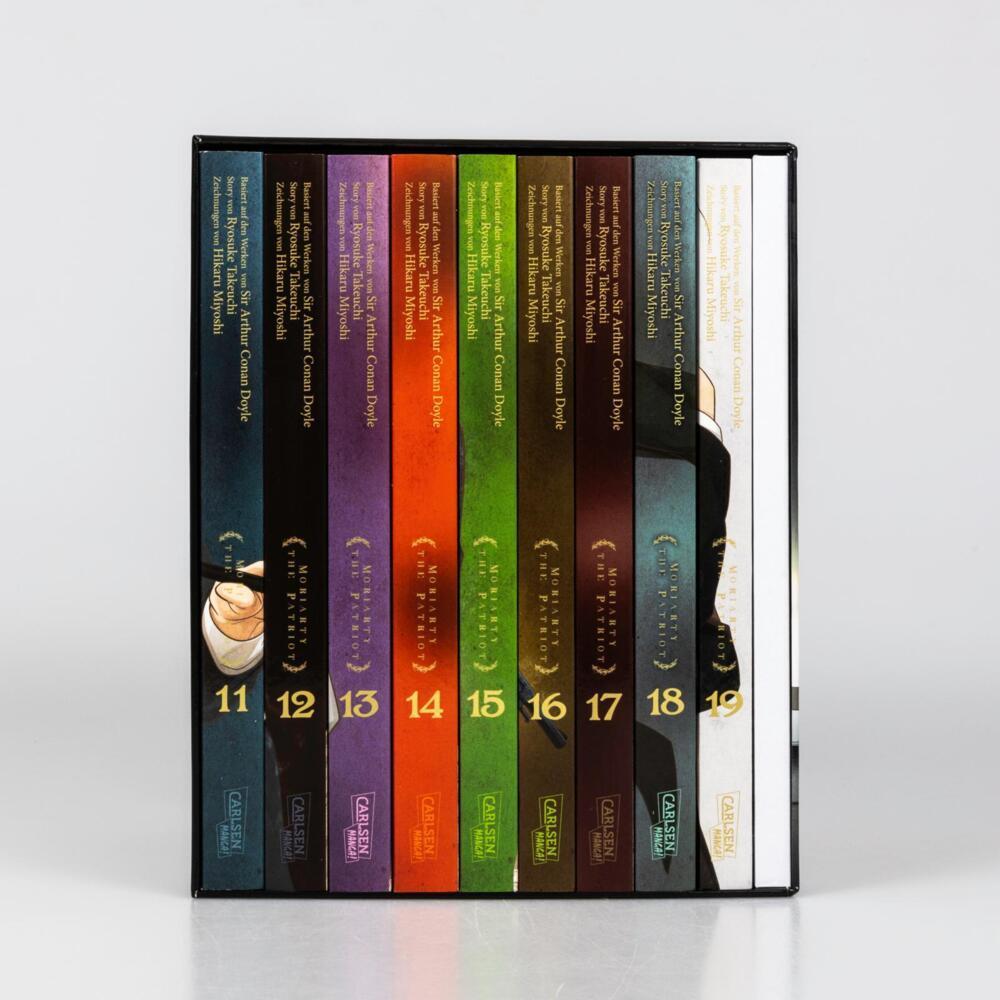 Thumbnail - Moriarty the Patriot, Band 11-19 im Sammelschuber mit Extra, Belletristik von Ryosuke Takeuchi, Hikaru Miyoshi