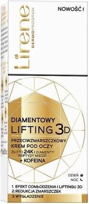 Actual product image Lirene LIRENE Diamond Lifting 3D przeciwzmarszczkowy krem pod oczy 15ml (15 ml)
