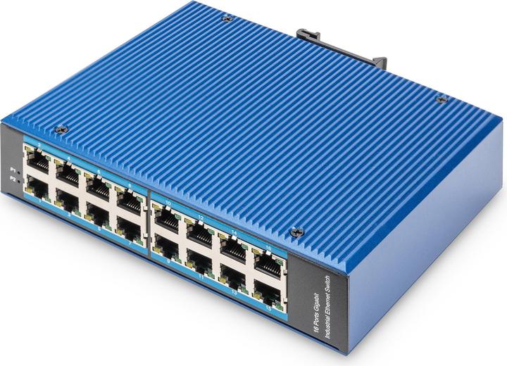 Produktbild Digitus Industrial 16-Port Gigabit Switch, Unmanaged (16 Ports)
