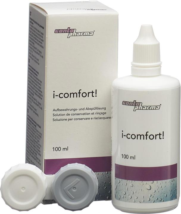 Actual product image Contopharm Aufbewahrungs- und Abspüllösung i-comfort! i-comfort! (Saline solution Lens solution, 100 ml)