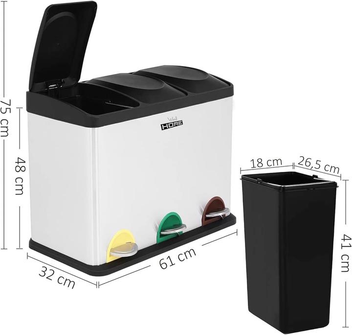 Produktbild Well Home Cestino dei Rifiuti Riciclato (45 l)