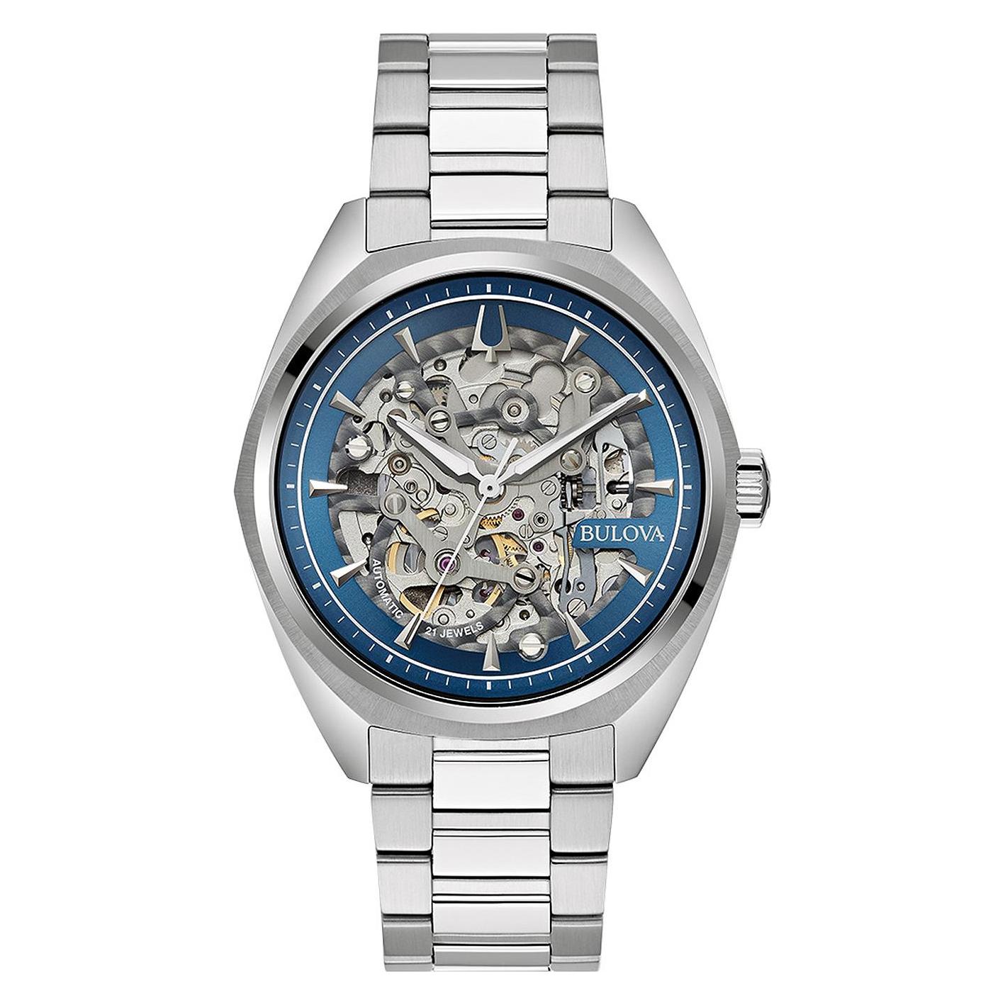 Bulova, Armbanduhr, 96A292 Klassik Automatik Herrenuhr 41mm 3ATM, Silber, (Analoguhr, 41 mm)