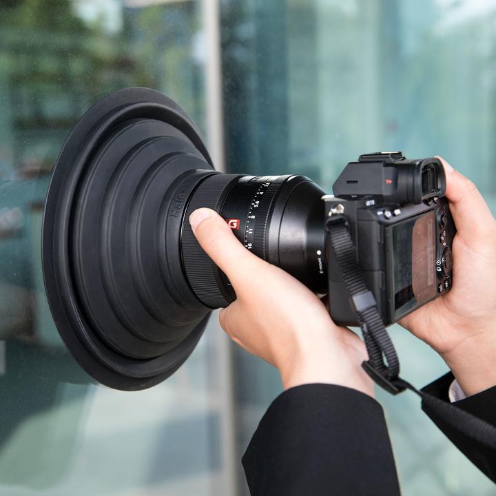 Immagine prodotto Ikan Haida Universelle, entspiegelte, faltbare Silikon-Streulichtblende 70-90mm