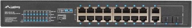 Productafbeelding Lanberg Switch rack 19 POE+ 16x 100MB /2X COMBO GIGABIT ETHERNET 150W (18 ports)