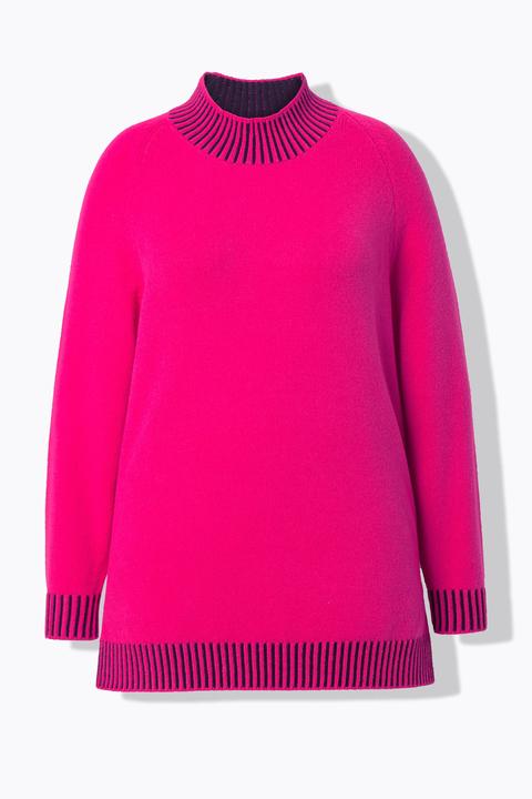 Produktbild Angel of Style Pullover, Straight Fit, Stehkragen mit Streifen (58, 60)