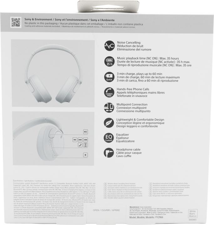 Image du produit Sony WH-CH720N (NC, 35 h, Filaire, Sans fil)