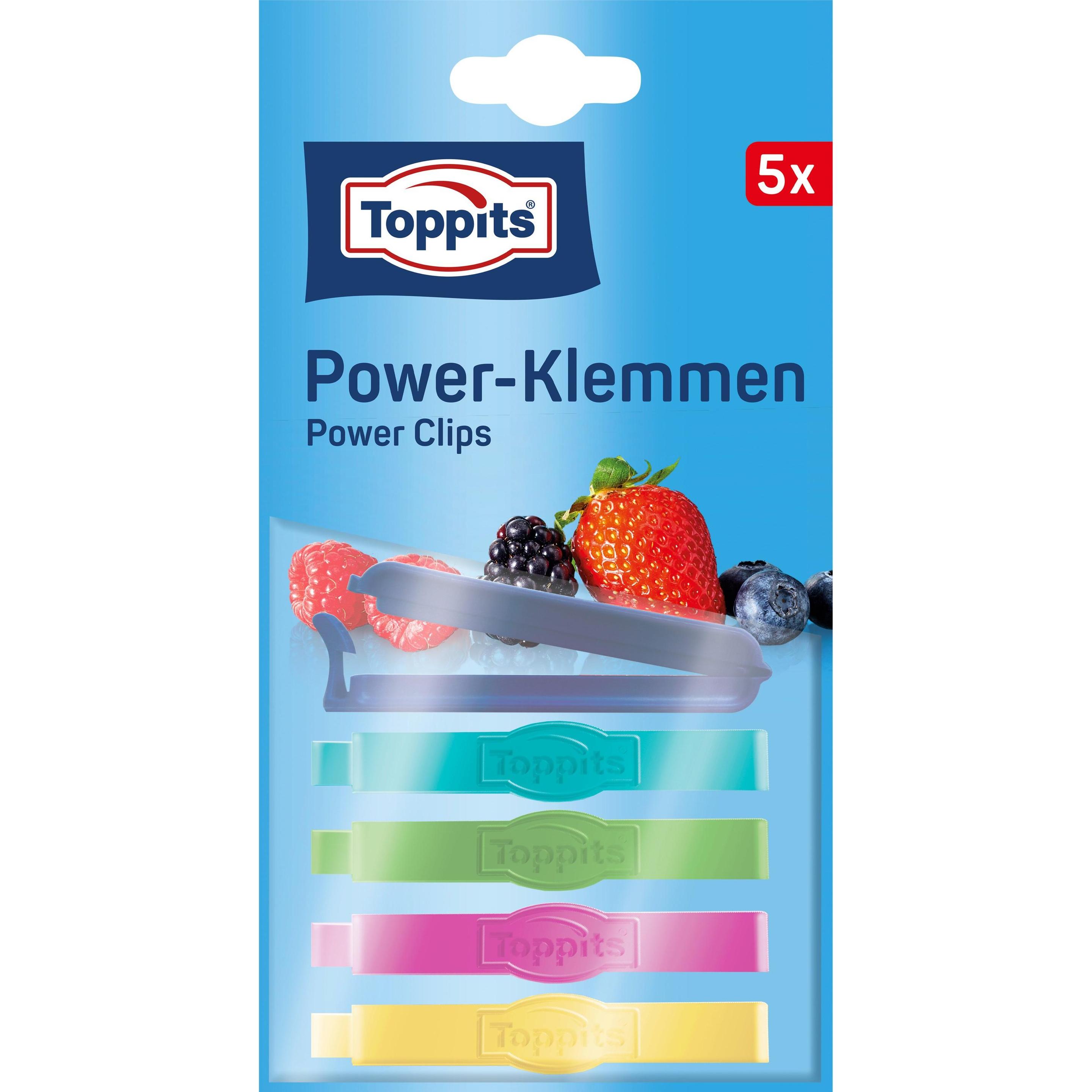 Toppits Power-Klemmen, Lebensmittelverpackung, Mehrfarbig