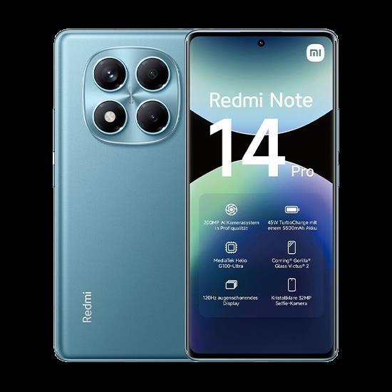 Image du produit Xiaomi Redmi Note 14 Pro (512 Go, Ocean Blue, 6.67", Double SIM, 4G)