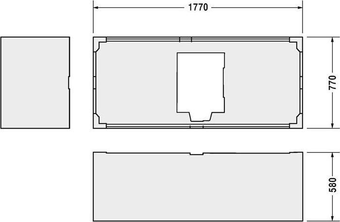 Produktbild Duravit Wannenträger für 700244, 1800x800mm (177 cm, 177 cm)
