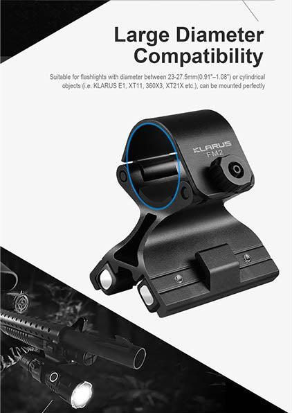 Actual product image Klarus FM2 gun mount for all lamps with a diameter of 23-27.5mm