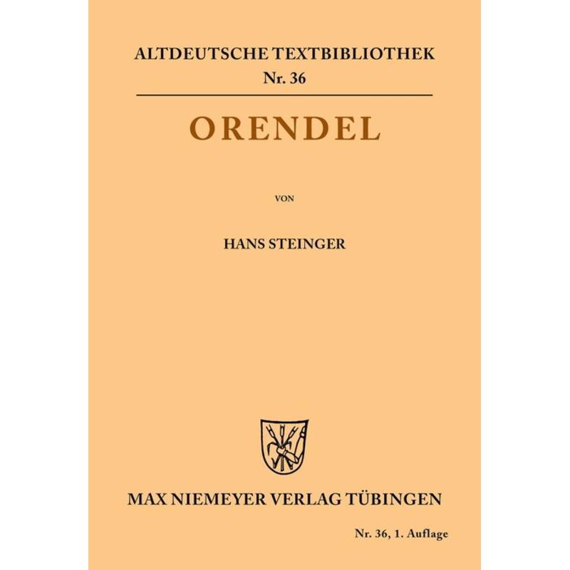 Orendel, Fachbücher von Hans Steinger