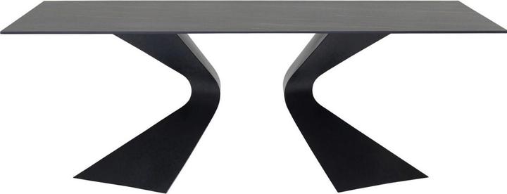 Kare Design Tabella Gloria in ceramica nera 200x100cm (200 x 100 x 75 cm)