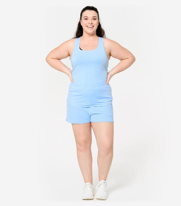 Produktbild Domyos Shorts Damen mit Tasche - blau (XS)