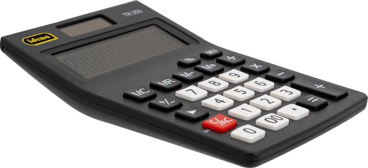 Produktbild Idena Taschenrechner TR350 solar schwarz 12-stelliges Display (Solarzellen)