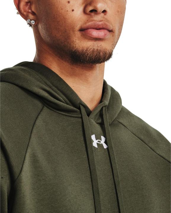 Actual product image Under Armour Bluza męska Rival Fleece Hoodie oliwkowa 1379757 390 2XL (XXL)