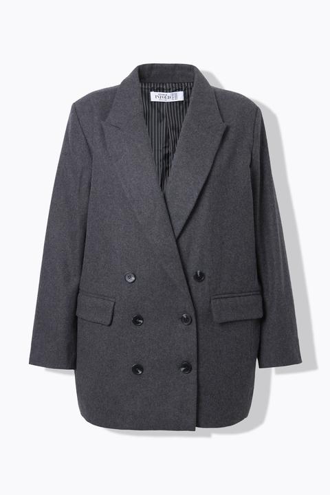 Actual product image Studio Untold Wool Look Double Breasted Oversized Blazer (46, 48)