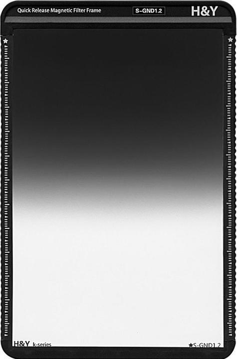 Actual product image H&Y Filter half filter grey soft GND 1.2 with magnetic frame - 100x150 mm (Graduated neutral density filter)